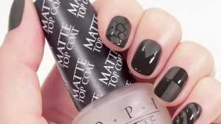 OPI Matte Top Coat  Matte French Mani Tutorial [upl. by Rabaj]