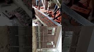 Construction technique l Brick reinforcement mesh shorts construction viralvideo [upl. by Loutitia]