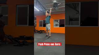 Push Press con Barra  Ejercicios de hombros crossfit [upl. by Adneral439]