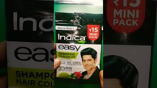 Indica Easy Shampoo Hair Color No ammonialong lasting Color Cheapest Price in neodealNatural Black [upl. by Ymmas266]