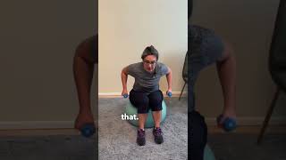 Stability Ball Exercises With Dumbbells For Seniors and Beginners [upl. by Enyleuqcaj570]