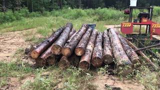 Setting up Log Deck for Sawmill TimberKing 1220 [upl. by Cyrano]