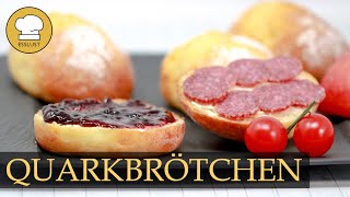 10MINUTENQUARKBRÖTCHEN selber backen  Ruck Zuck Brötchen [upl. by Sadye766]