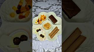 Filling platter with Kinder eggs chocolate Haribo sweets Kinder délice and Kinder tronky 😍 ASMR [upl. by Anisah]