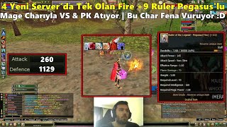 Rank1Rush  4 Yeni Serverda Tek Olan 9 Pegasus Stafflı Mage Char İle VS amp PK Atıyor Knight Online [upl. by Notffilc]