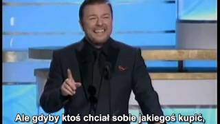 Ricky Gervais hosting the 2010 Golden Globes All of his good bits chained PL [upl. by Evilc168]