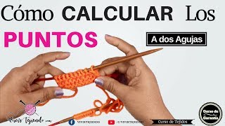 Cómo calcular la cantidad de puntos a dos agujas  Curso Básico a dos Agujas [upl. by Zelle]