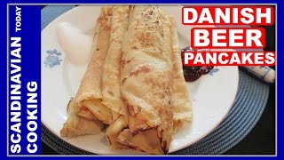 How to Make Homemade Delicious Danish Beer Pancakes  Danske Ølpandekager [upl. by Cila927]