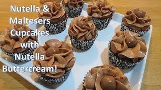 How to Make Nutella amp Maltesers Cupcakes with Nutella Buttercream  Russian Ball Tip [upl. by Sivram]