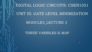 module3lecture3 Three variable KMap [upl. by Neros604]