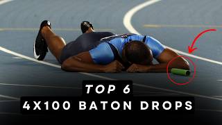 Top 6 Most Shocking 4x100 Baton Drops  Relay Race Disasters [upl. by Herod]