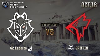 G2 vs GRF GROUP STAGE Day 6 HL 1018 2019 Worlds Championship [upl. by Boyd]