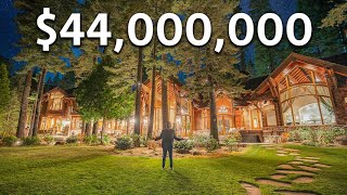 Touring a 44000000 Lake Tahoe WATERFRONT Mansion [upl. by Court]