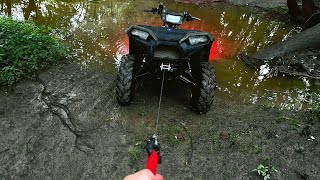 The BEST ATV Winch Under 70  Polaris Sportsman CAN AM YAMAHA  Install Video [upl. by Rebna]