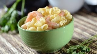 Pasta de coditos con camarones  Como cocinar [upl. by Aztilay]