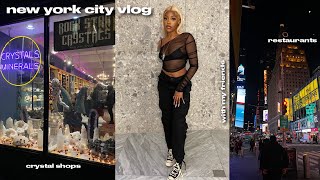 a day in my life in nyc vlog  grwm going out for dinner crystal shops w my friends [upl. by Eruot]