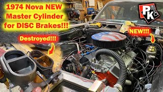 It’s Broken  New Master Cylinder for the 1974 NOVA  1974 Chevy Nova Build Part 43  Chevy 283 [upl. by Harv410]