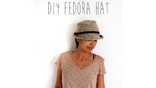 CROCHET TUTORIAL  FEDORA HAT [upl. by Siahc]