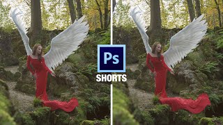 Shorts Tuto Photoshop  Comment agrandir une robe sur Photoshop [upl. by Goulden263]