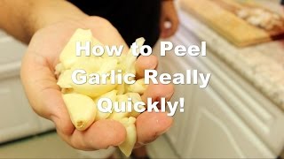 How to peel garlic the easy way  two heads of garlic in less than 90 seconds [upl. by Mulligan757]