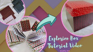 Explosion Box Tutorial for beginners  Easy DIY  Handmade  Tutorial Video [upl. by Ravaj874]