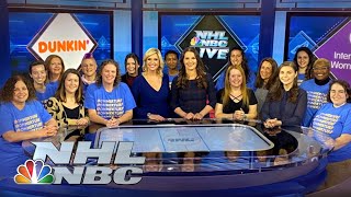 Remembering NHL on NBCs allfemale broadcast  NBC Sports [upl. by Euqirdor]