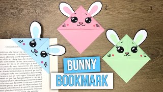 How to Make a Bunny Corner Bookmark  Bookmark Ideas [upl. by Raamaj]