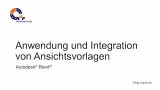 Anwendung und Integration von Ansichtsvorlagen in Autodesk Revit [upl. by Vickie]