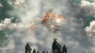 Atttack on titan season 2 episode 7 Colossal titan falls from the wall [upl. by Minda302]