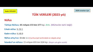 TÜİK VERİLERİ [upl. by Letsyrc207]