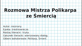 Rozmowa Mistrza Polikarpa ze Śmiercią [upl. by Cerracchio256]