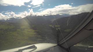 Landing in Bumthang RWY 14 ATR 42500 Royal Bhutan Airlines [upl. by Jarib]