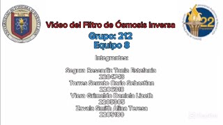 Video del filtro de Ósmosis inversa Proyecto STEM etapa 3 Equipo 8 [upl. by Baelbeer542]