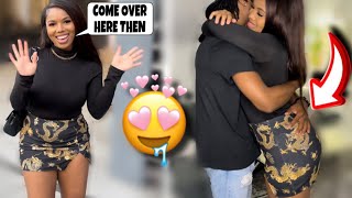 HUGGING AND SQUEEZING THICK BADDIE DURING OUR ENTIRE DATE 😍 CUTE REACTION 😈😅 [upl. by Gilead]