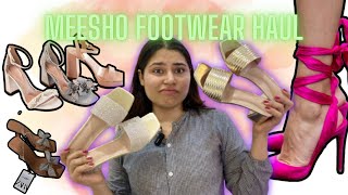 HUGE MEESHO FOOTWEAR HAUL  Under ₹550  Meesho Haul  HeyItsAanchal [upl. by Vaas]