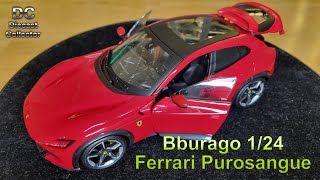 Bburago  Ferrari Purosangue  124 Diecast  Full Review [upl. by Ellehsyt9]