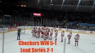 Charlotte Checkers after 51 win over the Toronto Marlies May 21 2019 AHL playoffs [upl. by Luelle]