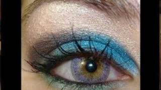 ELECTRIC BLUES amp VIOLET EYES eye shadow make up look [upl. by Aysahc]