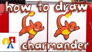 How To Draw Charmander  Pokemon Giveaway [upl. by Koralie252]