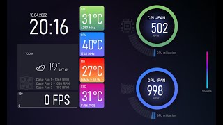 Aida64 Sensor Panel  Smart Home 800x480px by Exhumed [upl. by Sitoiganap]