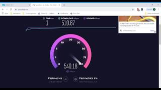 Faster Than 500 Mbps Up amp Down Speedtest from Fastmetrics [upl. by Ilrahc]