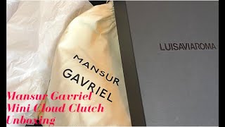 MANSUR GAVRIEL MINI CLOUD CLUTCH UNBOXING [upl. by Lisbeth]