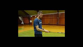 Adjust the backhand angle in badminton [upl. by Biagio666]