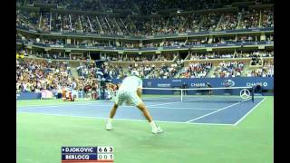 US OPEN 2011 R2 Djokovic vs Berlocq PART 22 [upl. by Riki]