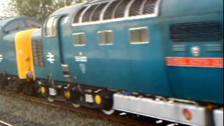 Deltics through Stockport 181011  on way home from Gathering at ELR [upl. by Mackie175]