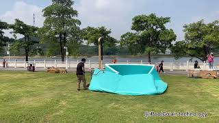 How to install the inflatable above ground pool by yourself iPoolGo inflatable pool 1655ft size [upl. by Sidras674]