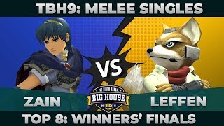 Zain vs Leffen  Top 8 Winners Finals Melee Singles  TBH9  Marth vs Fox [upl. by Essyla]