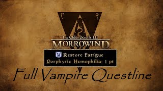 TES III Morrowind  Vampiric Factions  1440p60  Longplay Full Game Walkthrough [upl. by Anuqahs132]