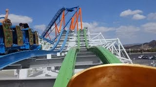 Twisted Colossus Front Row HD POV Six Flags Magic Mountain [upl. by Nawak]