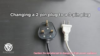 Changing a 2pin plug to a 3pin plug [upl. by Hay]